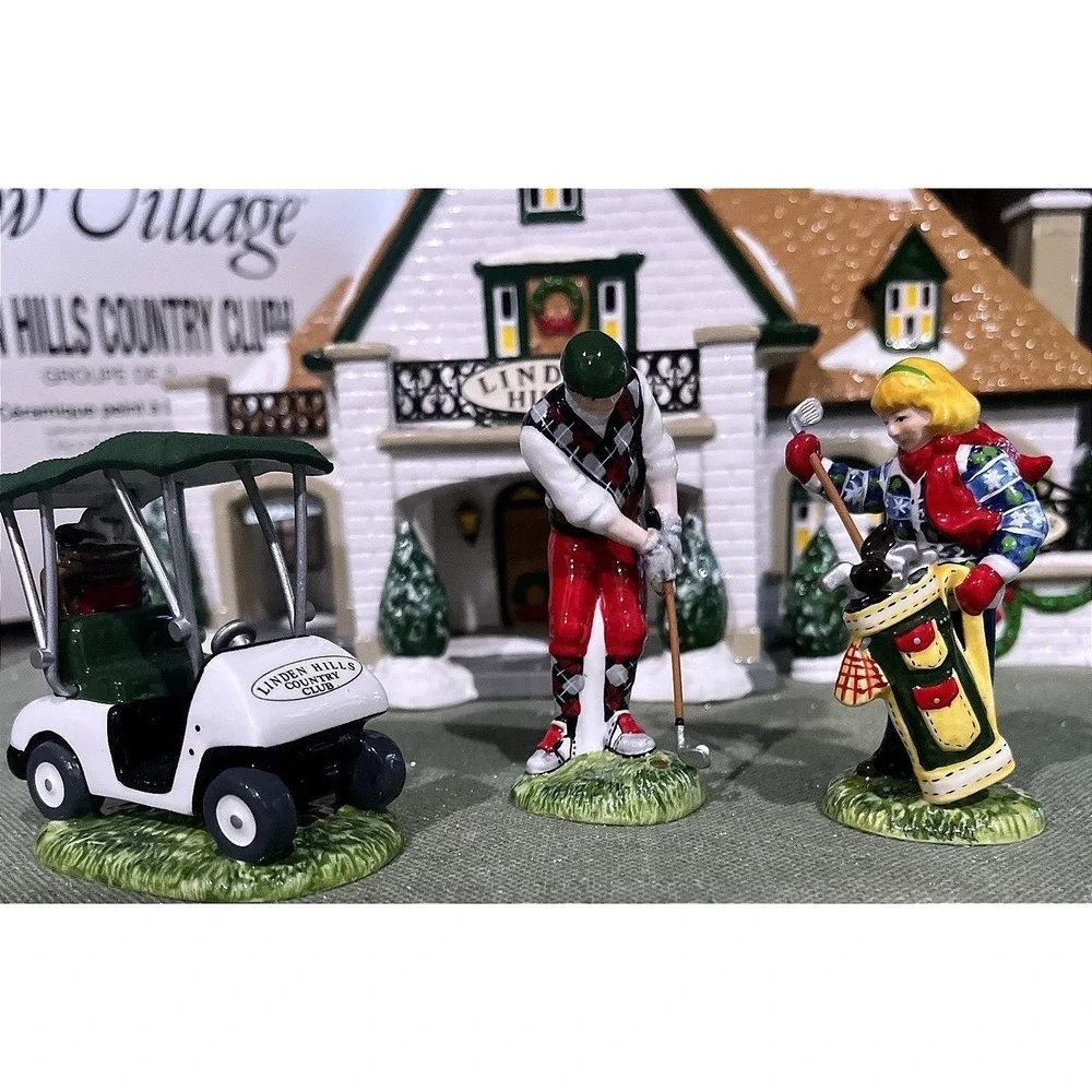 1997 Deptartment 56 Snow Village -  Linden Hills Country Club - With Bonus Golf*